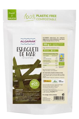 comida macrobiótica ALGA ESPAGUETI DE MAR BIO 100GRS