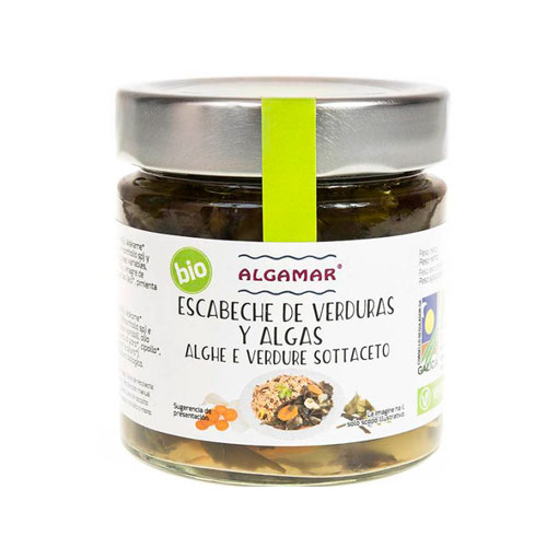 conservas ALGAS Y VERDURAS EN ESCABECHE BIO 190GR