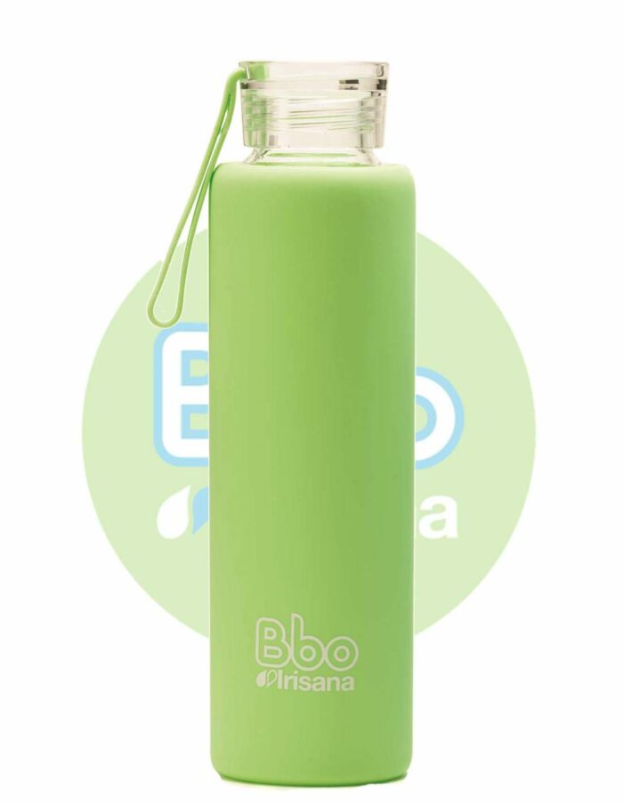 jarras vasos y teteras BBO BOTELLA BOROSILICATO 550ML VERDE