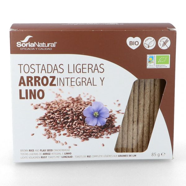 pan BIO TOSTADAS DE ARROZ Y LINO 85 grs