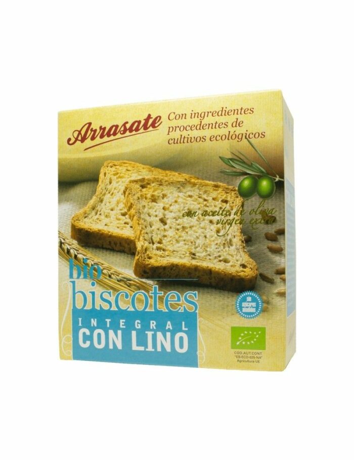 pan BISCOTES INTEGRAL CON LINO BIO 270grs