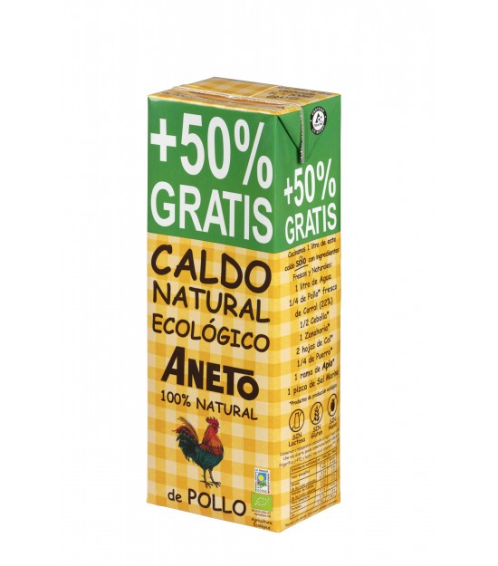 sales, condimentos y salsas CALDO NATURAL DE POLLO ECO 1 L + 500 ML GRATIS