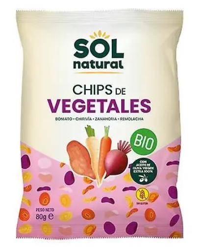 aperitivos y frutos secos CHIPS DE VEGETALES CON ACEITE DE OLIVA BIO 80GR