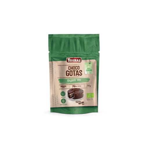 repostería y chocolates CHOCO GOTAS NEGRO 70% CACAO BIO 200G