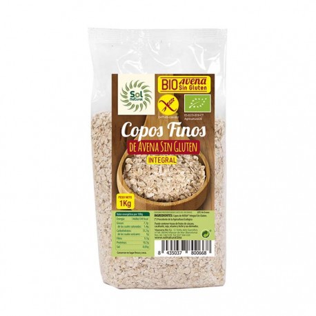 copos, mueslis y salvados COPOS DE AVENA FINOS INTEGRALES S/G 1 KG