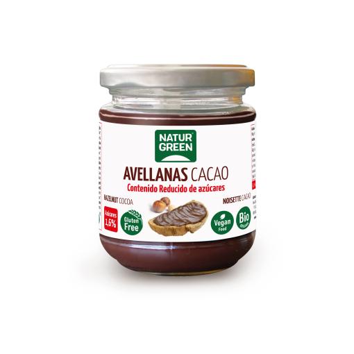 sales, condimentos y salsas CREMA AVELLANAS CACAO 1,6% AZUCARES VEGANO S/GLUTEN BIO 200G