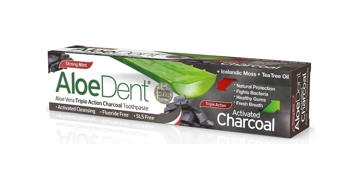 higiene bucal DENTIFRICO ALOE VERA CON CARBON ACTIVO 100ML