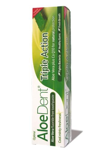 higiene bucal DENTIFRICO CON ALOE VERA TRIPLE ACCION 100 ml