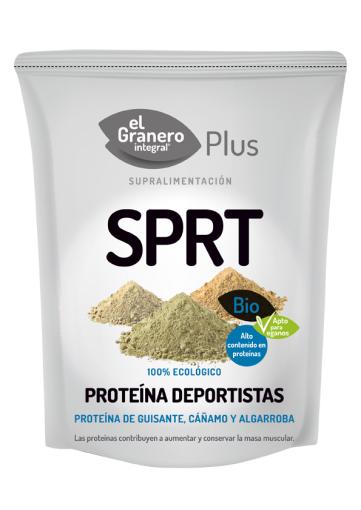 superalimentos DEPORTISTAS (PROTEÍNA DE GUISANTE, ALGARROBA Y CÁÑAMO) BIO, 200 g