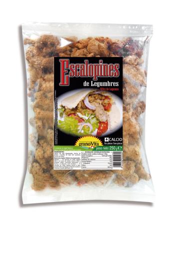 comida macrobiótica ESCALOPINES DE SOJA Y LEGUMBRES TEXTURIZADOS, 250 g