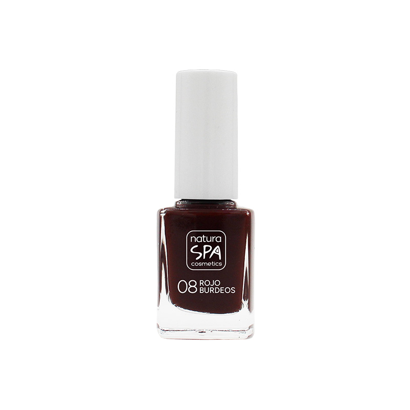 línea corporal ESMALTE UÑAS 08 ROJO BURDEOS