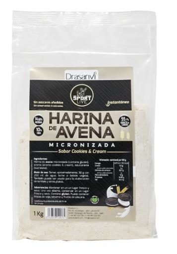 harinas y sémolas HARINA DE AVENA SABOR COOKIES & CREAM 1KG SPORT LIVE