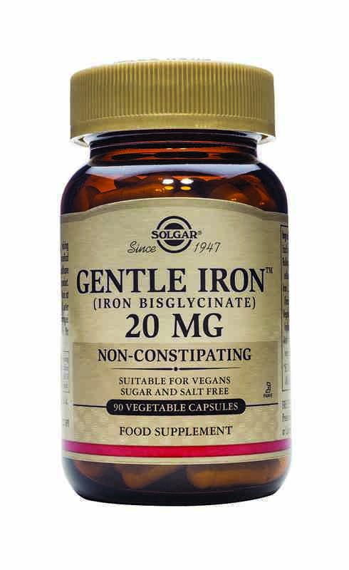 minerales HIERRO GENTLE® 20mg. 90 Cápsulas Vegetales.