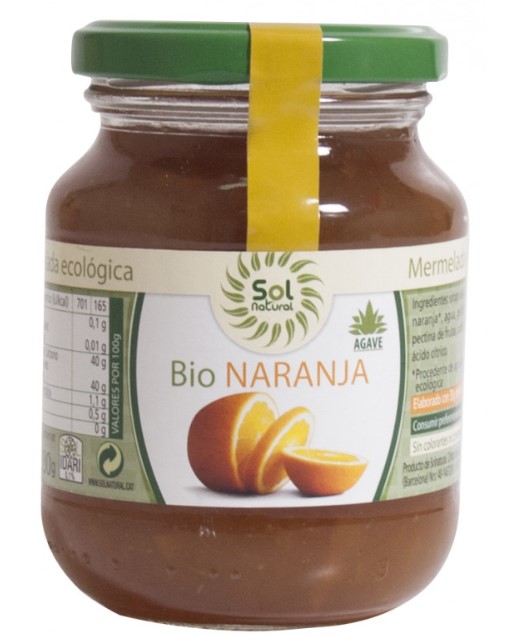 mermeladas MERMELADA DE NARANJA CON AGAVE BIO 330G