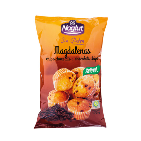 celiacos NOGLUT MAGDALENA PEPITAS CHOCO 170 grs