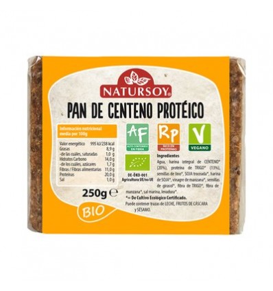 pan PAN DE CENTENO PROTEICO 250 GR