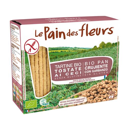 pan PAN DE FLORES CON GARBANZOS SIN GLUTEN BIO, 150 g