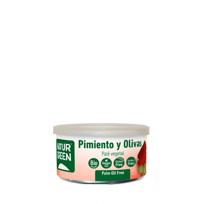 patés y carnes vegetales PATE PIMIENTO Y OLIVAS 125 g BIO S/G