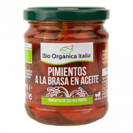 conservas PIMIENTOS A LA BRASA BIO 190G