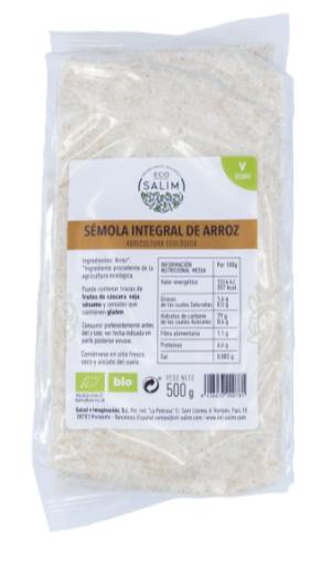 harinas y sémolas SEMOLA DE ARROZ INTEGRAL BIO 500 G