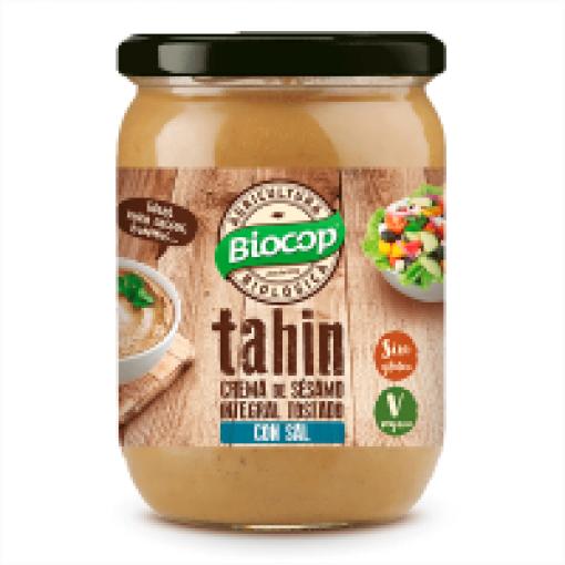 sales, condimentos y salsas TAHIN INTEGRAL TOSTADO CON SAL BIO 500 G