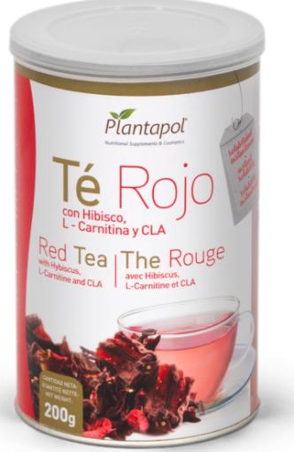 plantas en bote TE ROJO CON HIBISCO, L-CARNITINA Y CLA 200G