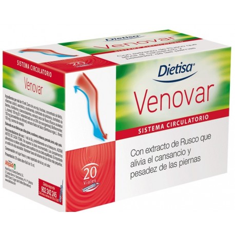 sistema circulatorio VENOVAR PLUS 20 AMPOLLAS