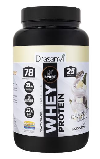 deporte WHEY PROTEIN CONCENTRADA CHOCOLATE BLANCO 750G SPORT LIVE