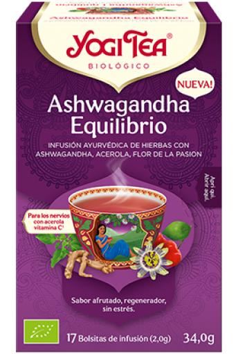 plantas en filtro YOGI TEA ASHWAGANDHA EQUILIBRIO BIO 17 BOLSAS