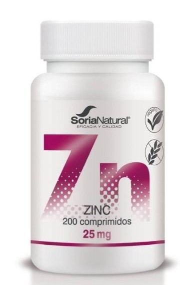 minerales ZINC 25MG 200COMPRIMIDOS