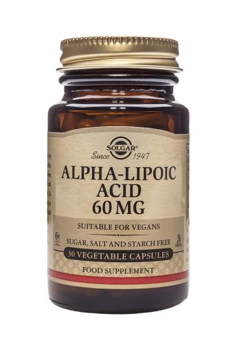 antioxidantes ÁCIDO ALFA LIPOICO 60 mg. 30 Cápsulas Vegetales.