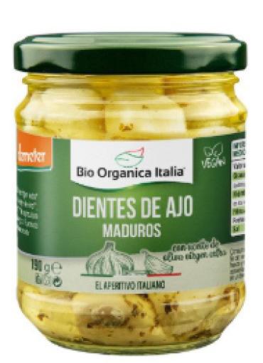 conservas AJOS EN ACEITE BIO 190G