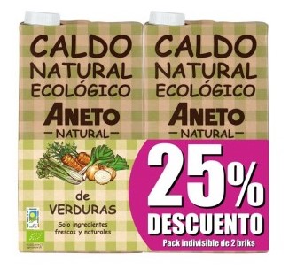 sales, condimentos y salsas PACK CALDO DE VERDURAS ECO 2X1L-25%DTO